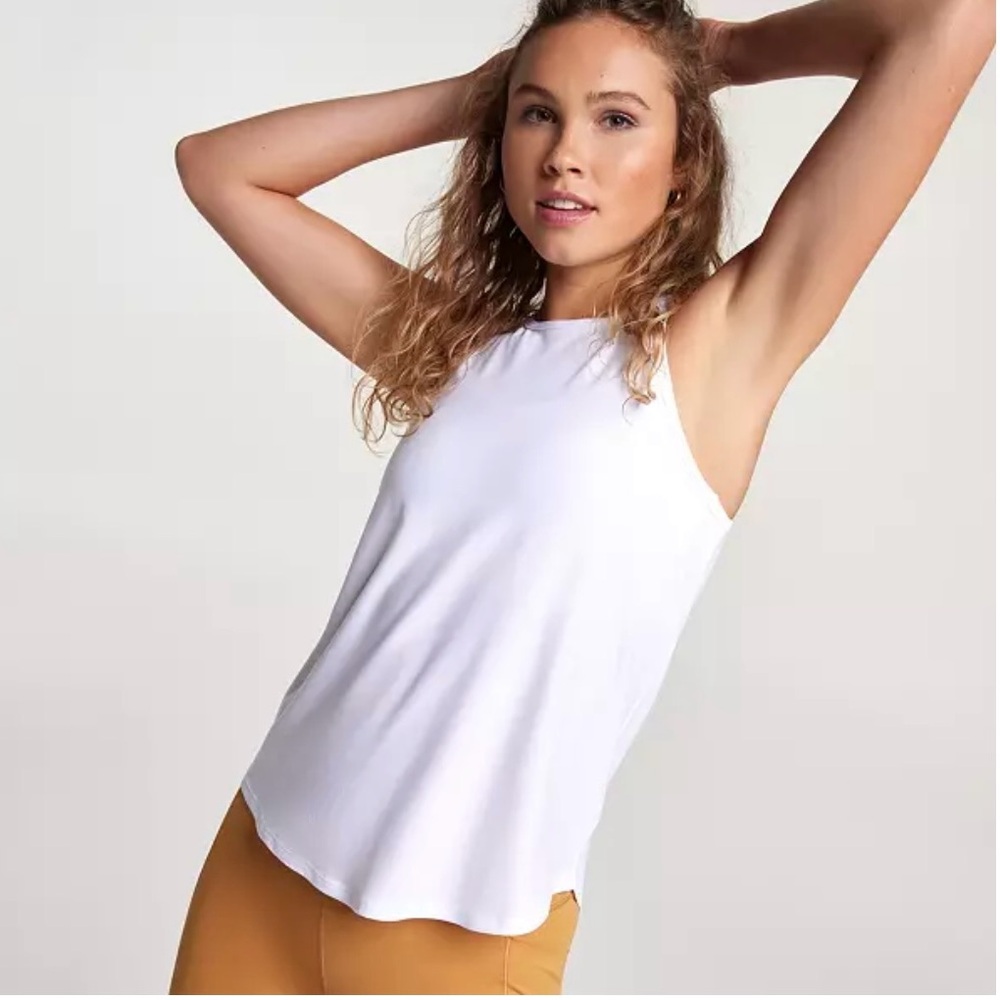NWT Calia by Carrie Underwood Lustralux Tank Top SzS pure white